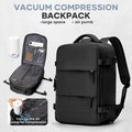 VACUUM COMPRESSION TRAVEL BACKPACK WITH BUILT-IN AIR PUMP