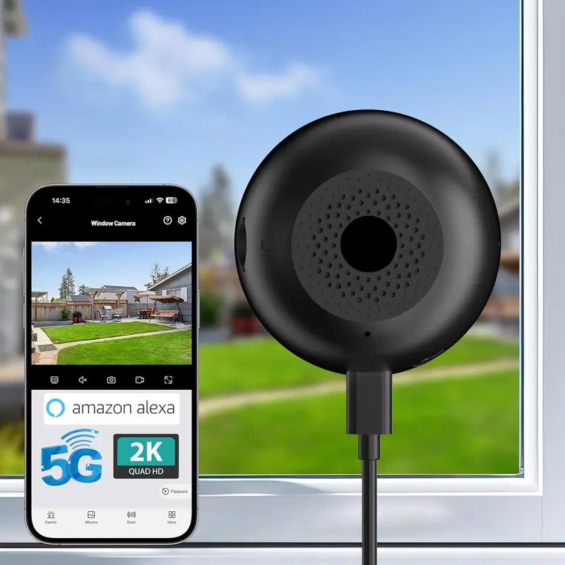 Magnetic Wireless Window Security Camera: 2K Protection You Can Trust