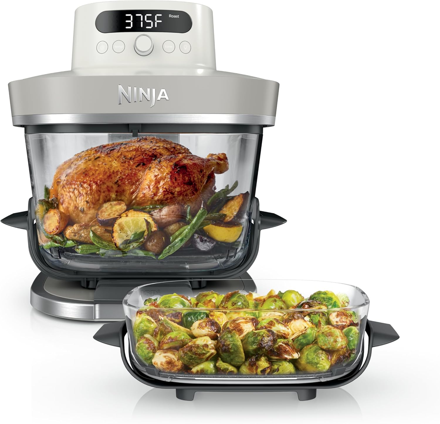 6-in-1 Glass Air Fryer | 6qt & 2.5qt Glass Containers with Lids | Non-Toxic & Multi-Use