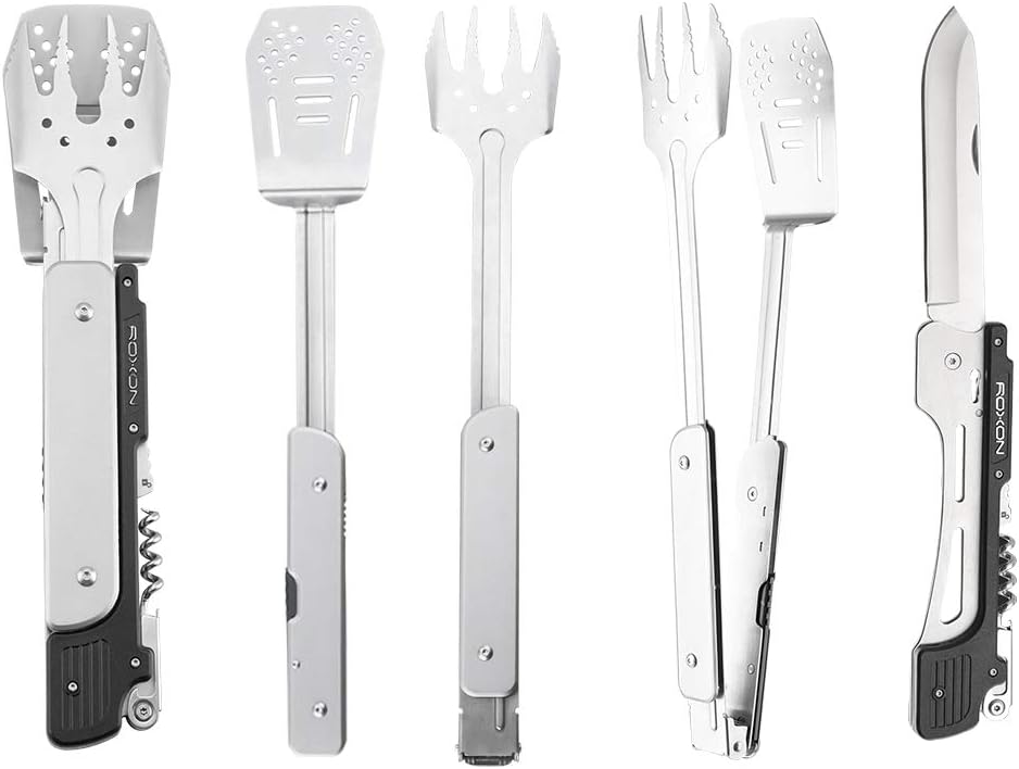 🔥 6-in-1 Folding BBQ Tool Set | Your Ultimate Companion for Backyard Grills & Camping Trips 🎒