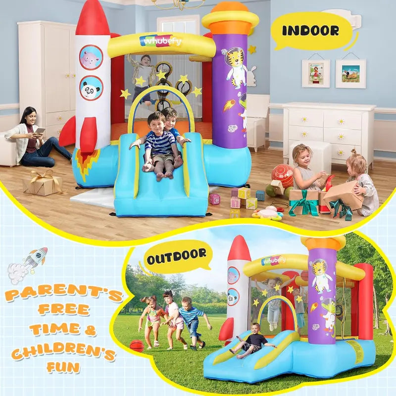 Astronaut Themed DIY Inflatable Bounce House – Perfect for Kids 3-8!