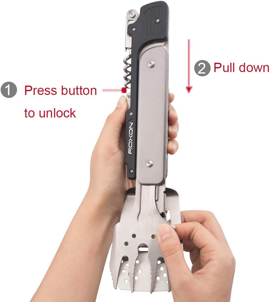 🔥 6-in-1 Folding BBQ Tool Set | Your Ultimate Companion for Backyard Grills & Camping Trips 🎒