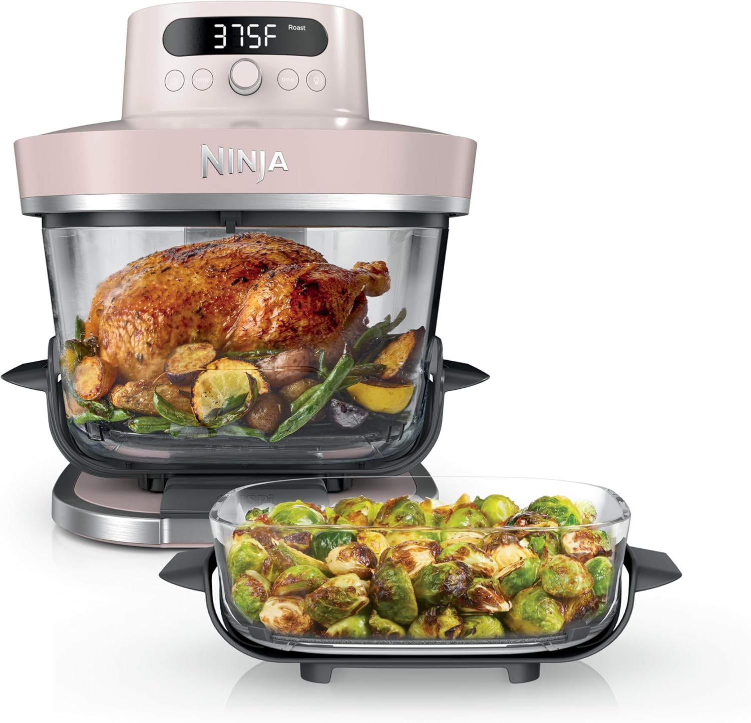 6-in-1 Glass Air Fryer | 6qt & 2.5qt Glass Containers with Lids | Non-Toxic & Multi-Use