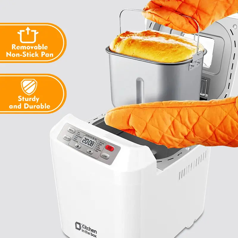 12-in-1 Automatic Bread Maker (Up to 2LB) – Bake Like a Pro at Home!