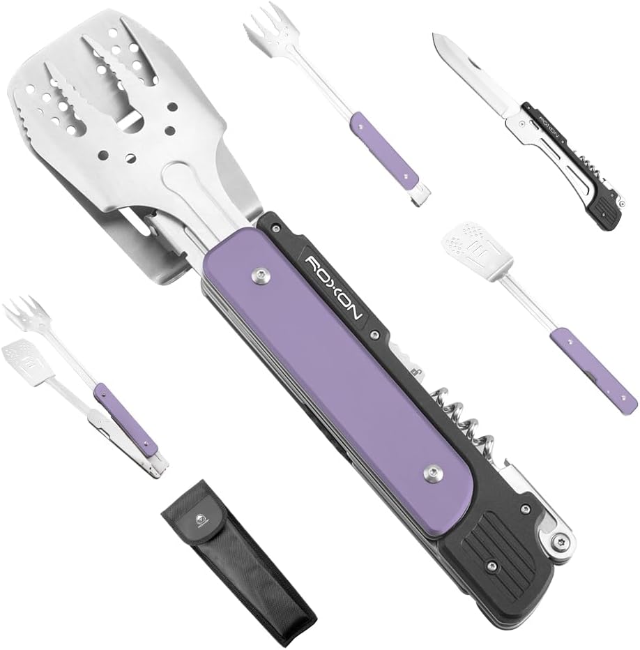 🔥 6-in-1 Folding BBQ Tool Set | Your Ultimate Companion for Backyard Grills & Camping Trips 🎒
